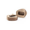 Drewniane pudełko na pierścionek zaręczynowy handmade, - ORZECH OWAL