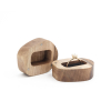 Drewniane pudełko na pierścionek zaręczynowy handmade, - ORZECH OWAL