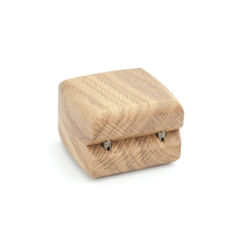 Drewniane pudełko na pierścionek zaręczynowy handmade - DĄB SKANDYNAWSKI R