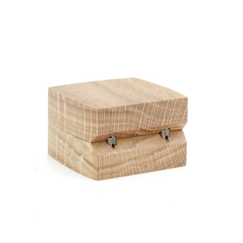 Drewniane pudełko na pierścionek zaręczynowy handmade - DĄB SKANDYNAWSKI